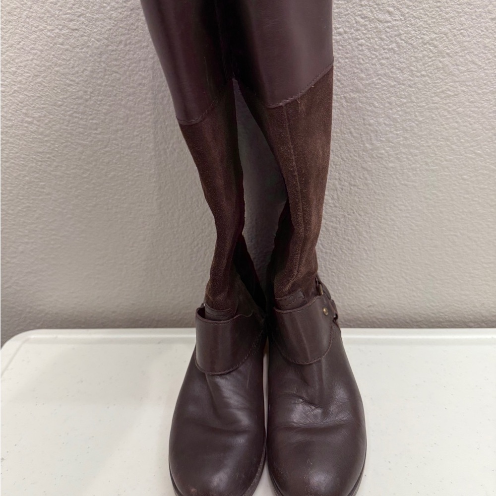 Ralph Lauren Lauren Sulita Riding BootsSize 6 Brown Leather Suede - Picture 4 of 6